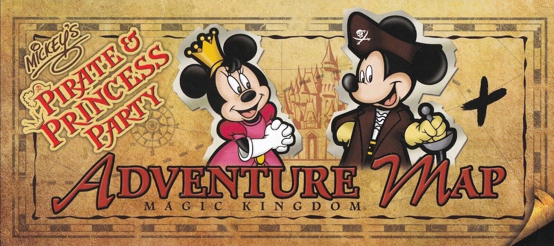 Mickey's Pirate & Princess Party Magic Kingdom Collectible Adventure Map |  eBay